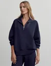 Varley Catherine Half Zip Sweat In Navy In Blue
