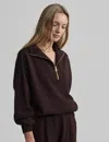 Varley Roeder Half-zip Midlayer In Brown