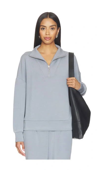 Varley Hawley Half Zip Sweat In Gray