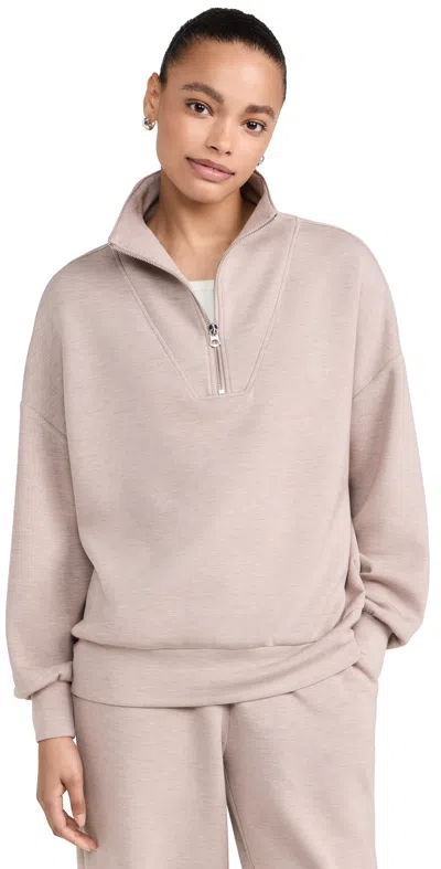 Varley Hawley Half Zip Sweat Taupe Marl