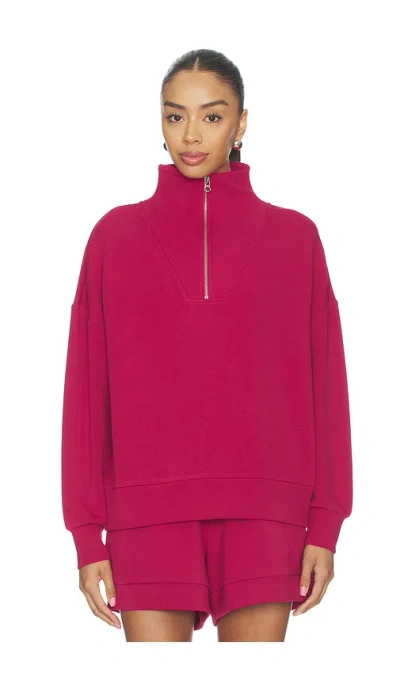 Varley Hawley Half Zip Sweater In Pink