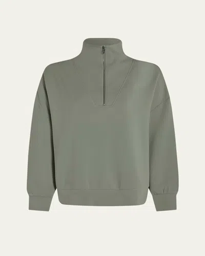 Varley Hawley Half-zip Sweatshirt In Green