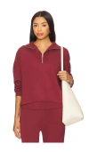 Varley Hawley Half-zip Sweatshirt In Red