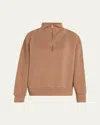 Varley Hawley Half-zip Sweatshirt In Brown