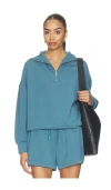 Varley Hawley Half-zip Sweatshirt In Blue