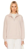 Varley Womens Taupe Marl Hawley Relaxed-fit Stretch-woven Sweatshirt In 淡褐色