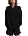 Varley Hawley Half-zip Sweatshirt In Black
