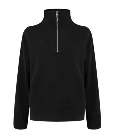 Varley Hawley Half Zip Sweatshirt In Black