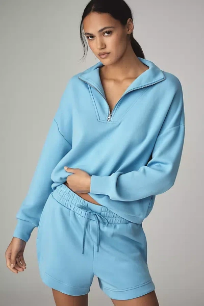 Varley Hawley Half-zip Sweatshirt In Blue