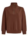 Varley Hawley Half-zip Sweatshirt In Brown