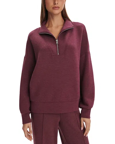 Varley Darla Half Zip Knit Sweater In Burgundy