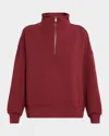 Varley Hawley Half-zip Sweatshirt In Burgundy