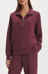Varley Hawley Half-zip Sweatshirt In Burgundy