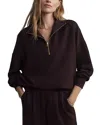 Varley Hawley Half Zip Sweatshirt In Coffee Bean