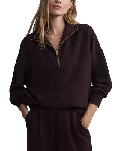 Varley Hawley Half Zip Sweatshirt In Coffee Bean