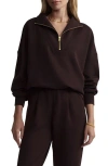 Varley Vine Ottoman Half Zip Pullover In Coffee Bean