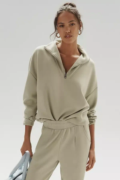 Varley Hawley Half-zip Sweatshirt In Green