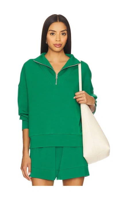 Varley Hawley Half Zip Sweatshirt In Green