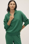 Varley Hawley Half-zip Sweatshirt In Green