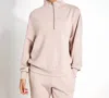 Varley Womens Taupe Marl Hawley Relaxed-fit Stretch-woven Sweatshirt In Grey