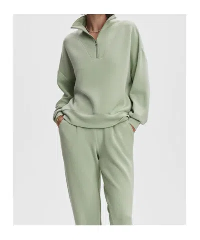 Varley Hawley Half Zip Sweatshirt In Gray