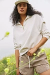 Varley Hawley Half-zip Sweatshirt In White