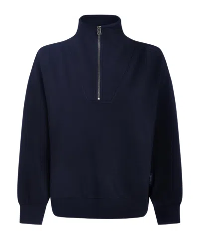 Varley Hawley Half-zip Sweat In Blue