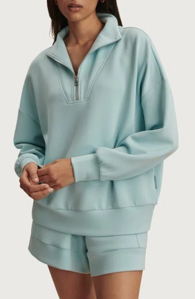 Varley Hawley Half-zip Sweatshirt In Blue
