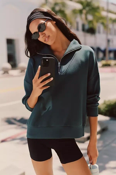 Varley Hawley Half-zip Sweatshirt In Green