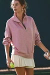 Varley Hawley Half-zip Sweatshirt In Pink