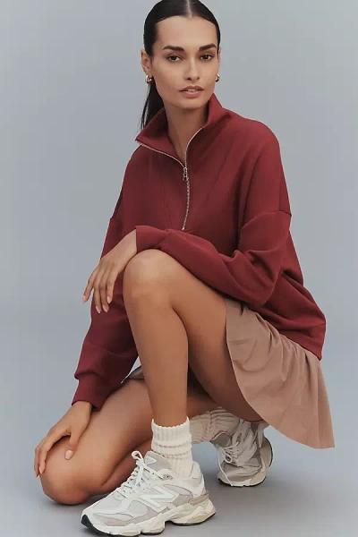 Varley Hawley Half-zip Sweatshirt In Purple