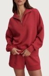 Varley Hawley Half-zip Sweatshirt In Red