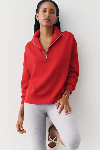 Varley Hawley Half-zip Sweatshirt In Red