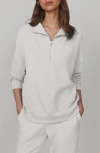 Varley Hawley Half-zip Sweatshirt In White