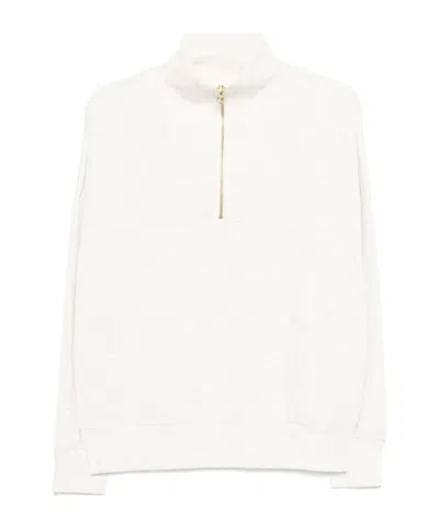 Varley Hawley Half-zip Sweatshirt In White
