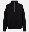 Varley Hawley Half-zip Stretch-jersey Sweatshirt In Black