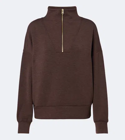 Varley Hawley Jersey Sweatshirt In Brown