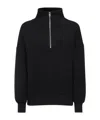 Varley Doublesoft Hawley Half-zip Sweatshirt In Black