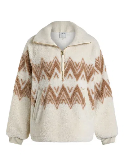 Varley Hendrik Half-zip Sherpa Sweater In Neutral