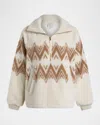 Varley Hendrik Half Zip Sherpa Sweatshirt In Neutral