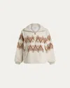 Varley Hendrik Half Zip Sherpa Sweatshirt In White