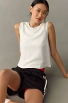Varley Womens Ivory Marl Shea Cropped Knitted Vest Top Xs In White