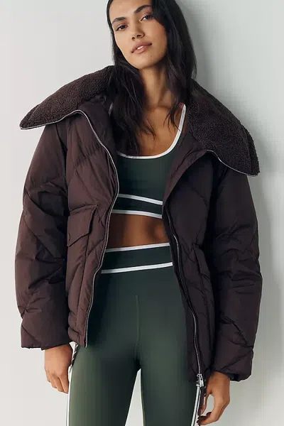 Varley Holbrook Puffer Jacket In Brown