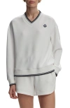 Varley Iona V-neck Sweatshirt In White