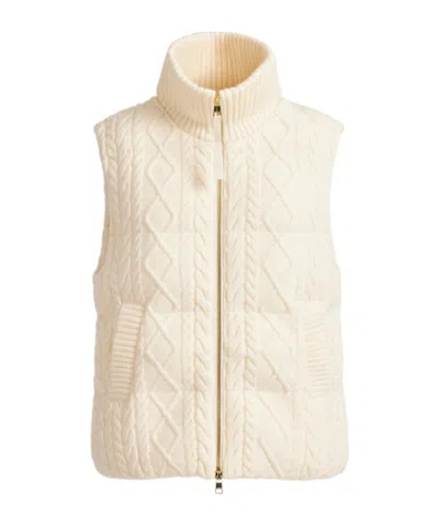 Varley Irina Cable Knit Vest In Neutral