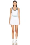 Varley Jane Court Dress 28" In White & Forest