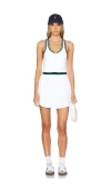 Varley Jane Court Dress 28" In White & Forest