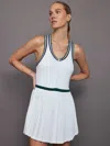 Varley Jane Court Dress 28" In White,forest
