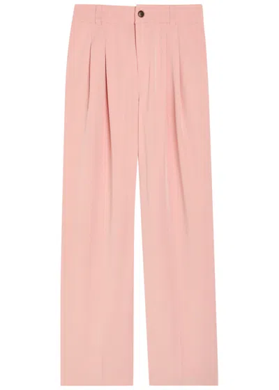 Varley Jayla 29.5 Wide-leg Stretch-woven Trousers In Pink