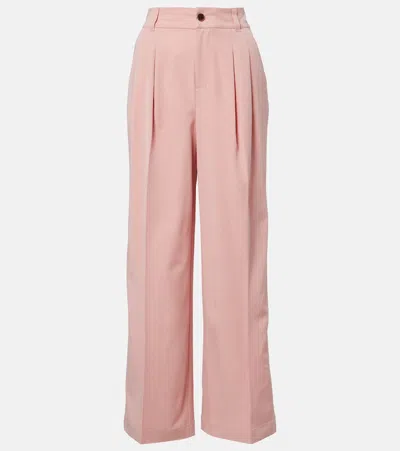 Varley Jayla Pleated Wide-leg Pants In Pink